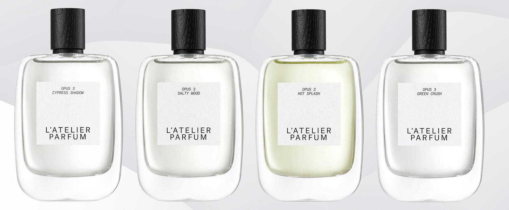 L'Atelier Parfum Unveils the Opus 3 Fragrance Series: Cypress Shadow, Salty Wood, Hot Splash and Green Crush