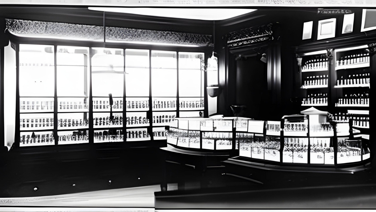 KI generiertes Bild: Vintage Parfümerie um 1899 - Innen